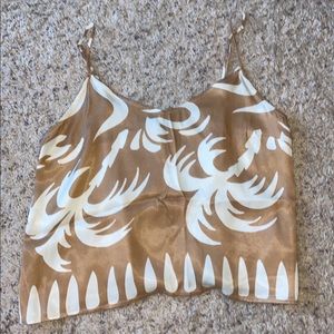 Forever 21 Tan Cropped Tank Top